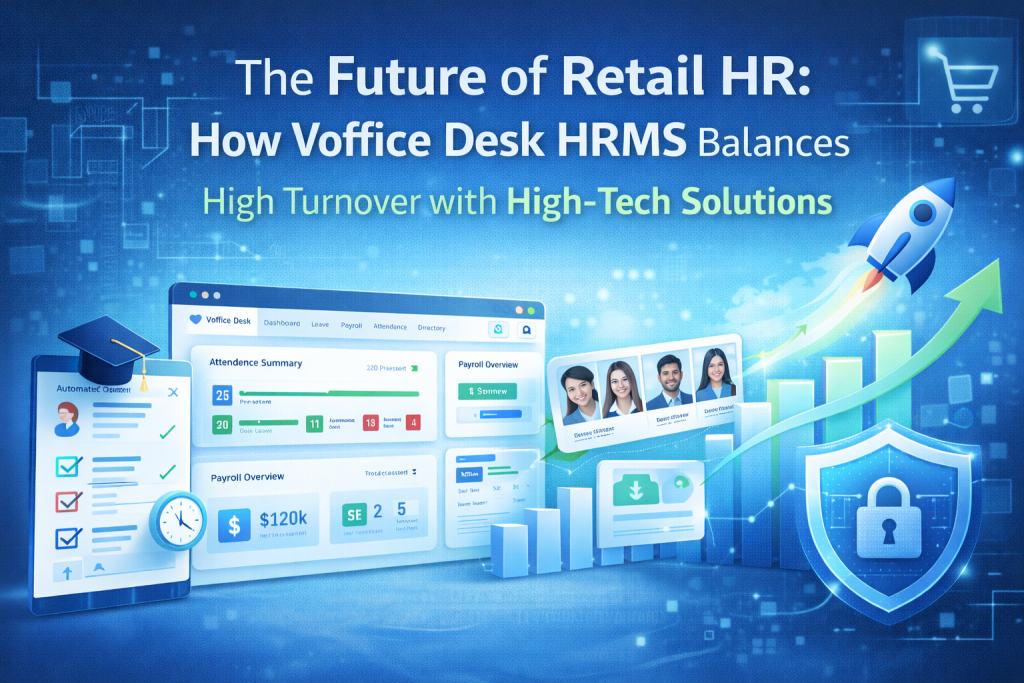 The Future of Retail HR: How Voffice Desk HRMS Balances High Turnover with High-Tech Solutions